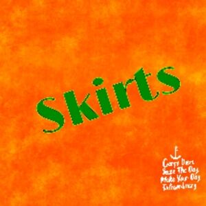 Orange and Green Graphic Skirt